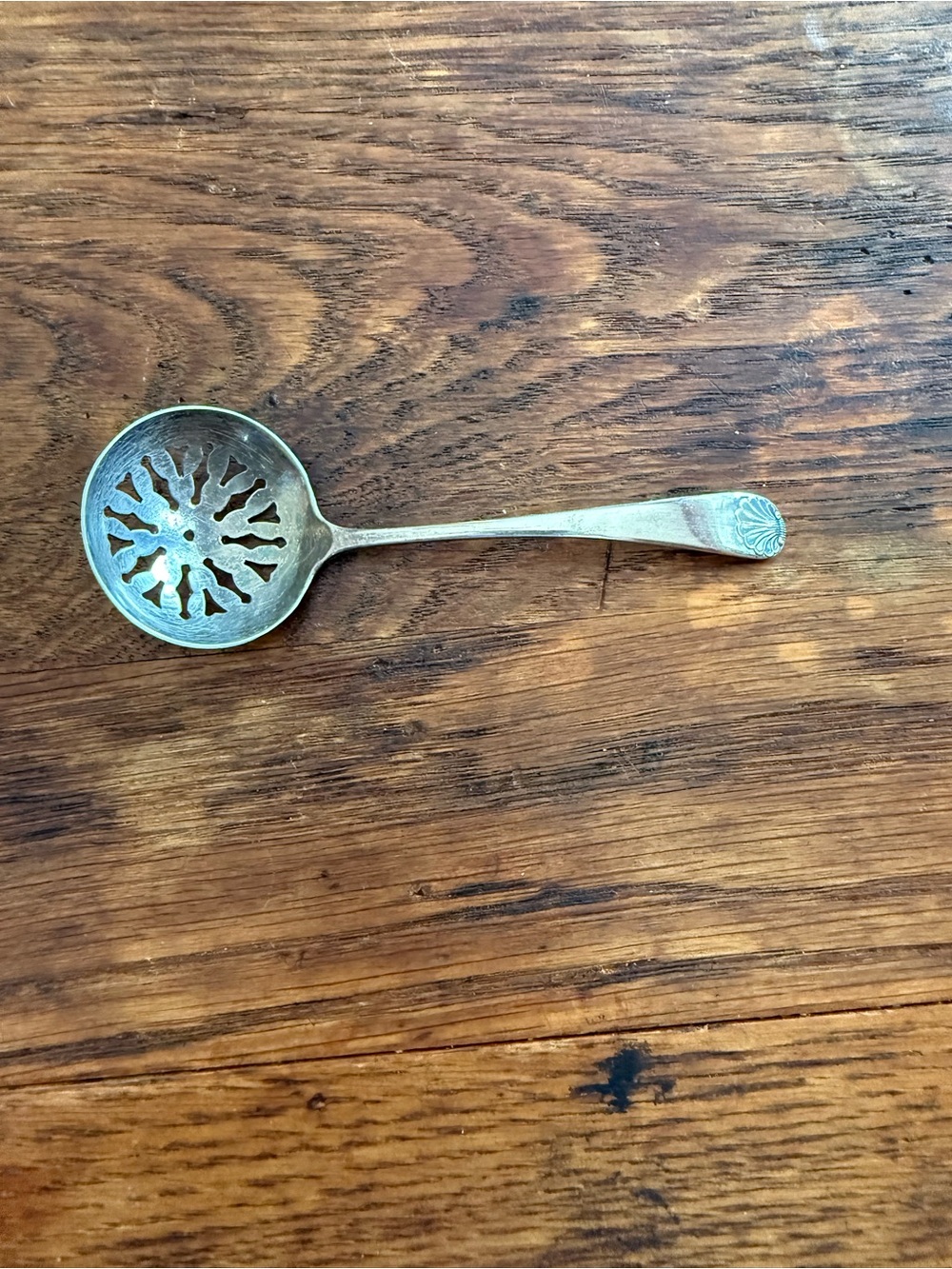 Silver Plated Sugar Dusting Slotted Spoon Vintage WJ Myatt Made In England 4.5”